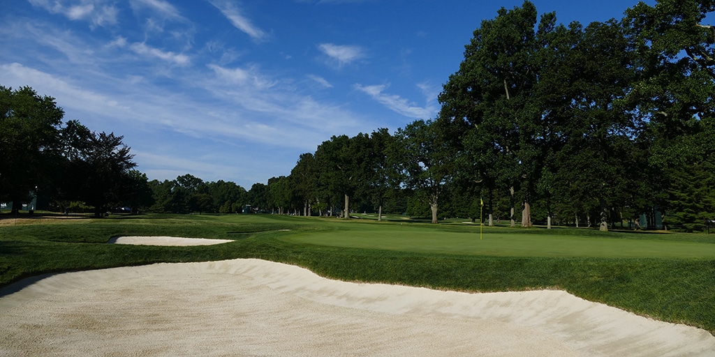 No. 14 | Par4 | 430 yds. Aim at the two red maple...