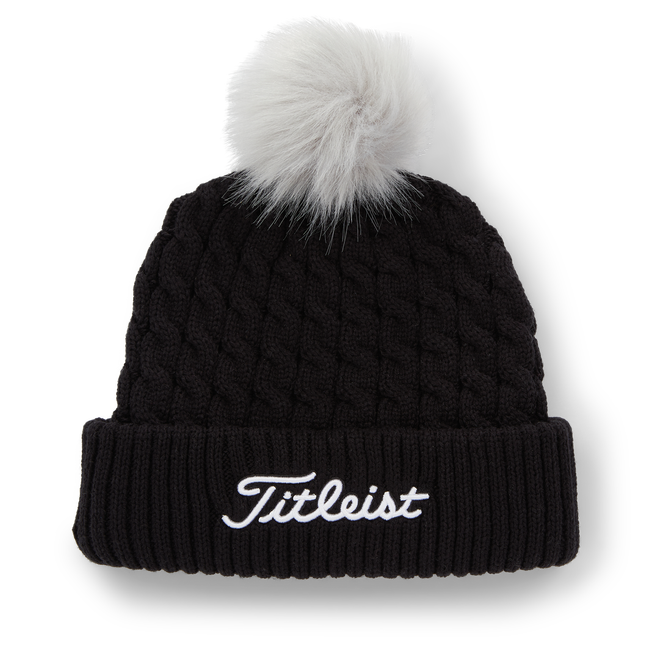 Titleist Cable Knit Pom Pom Beanie Golf Winter Beanie Hat
