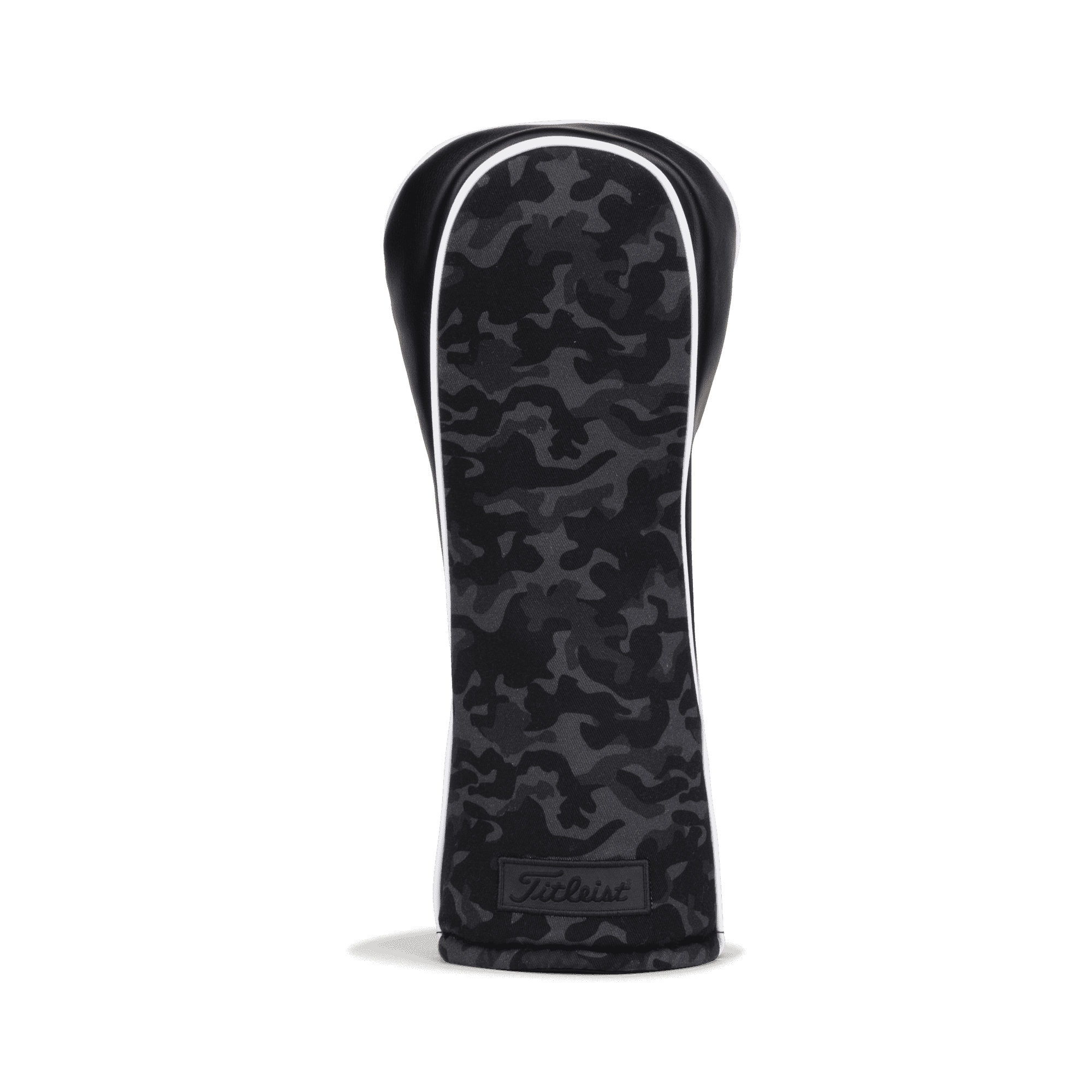 Black Camo Leather &amp; Cotton Twill Headcover