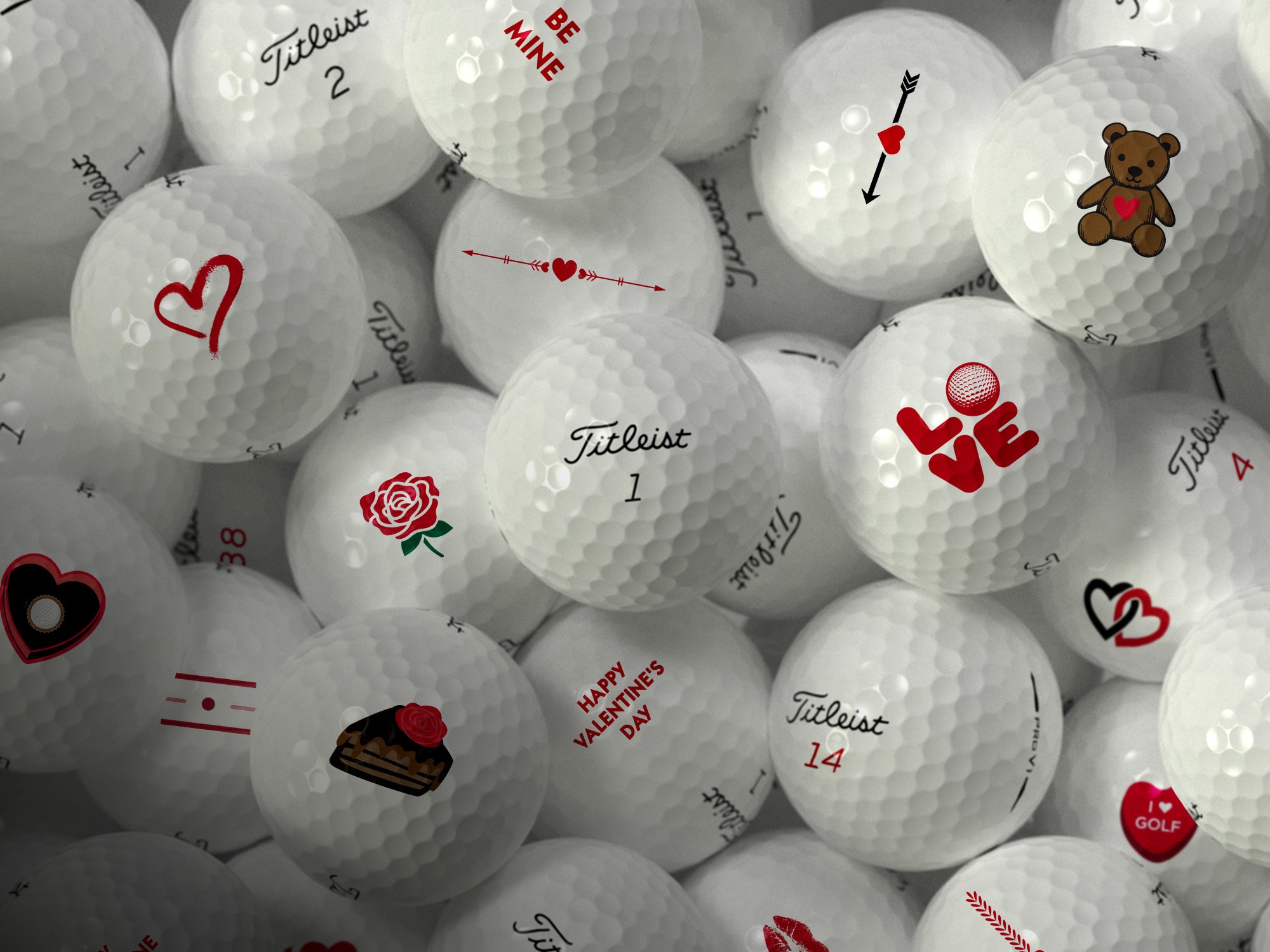 Titleist Valentines Day Custom Golf Balls