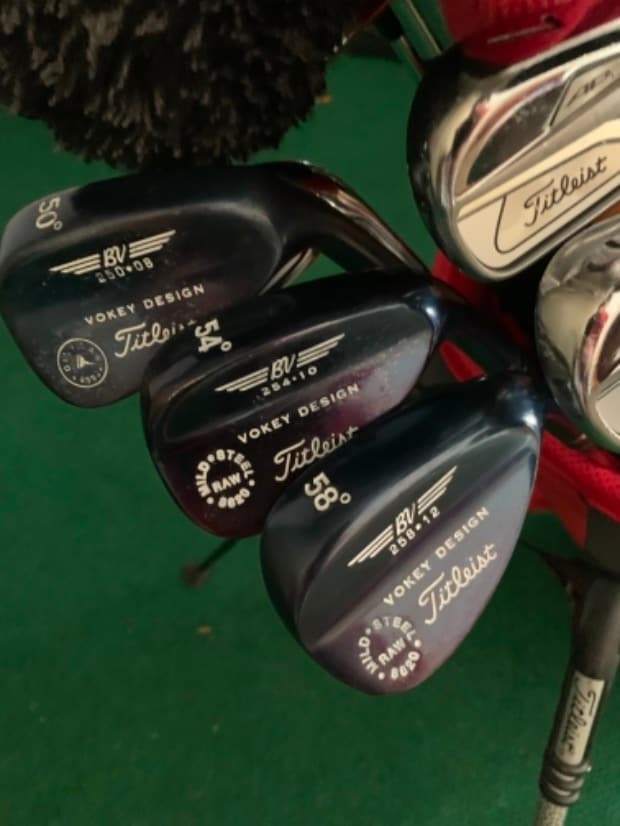 Flame torched Vokey Design Wedges Team Titleist