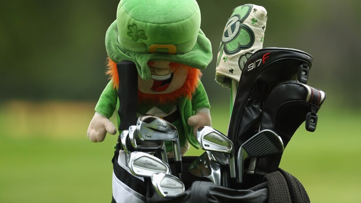 Paul Dunne's golf set up this week.