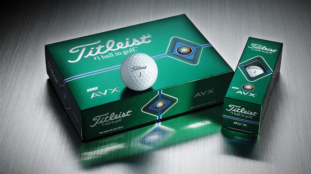 2020 Titleist AVX Golf Ball Dozen, 3-ball sleeve and single golf ball