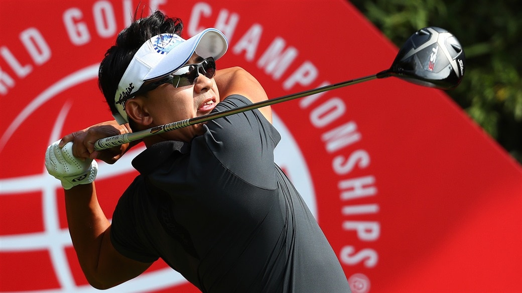 Sang-Hyun Park tees off with his Titleist TS3 driver during action at the WGC-HSBC Champions