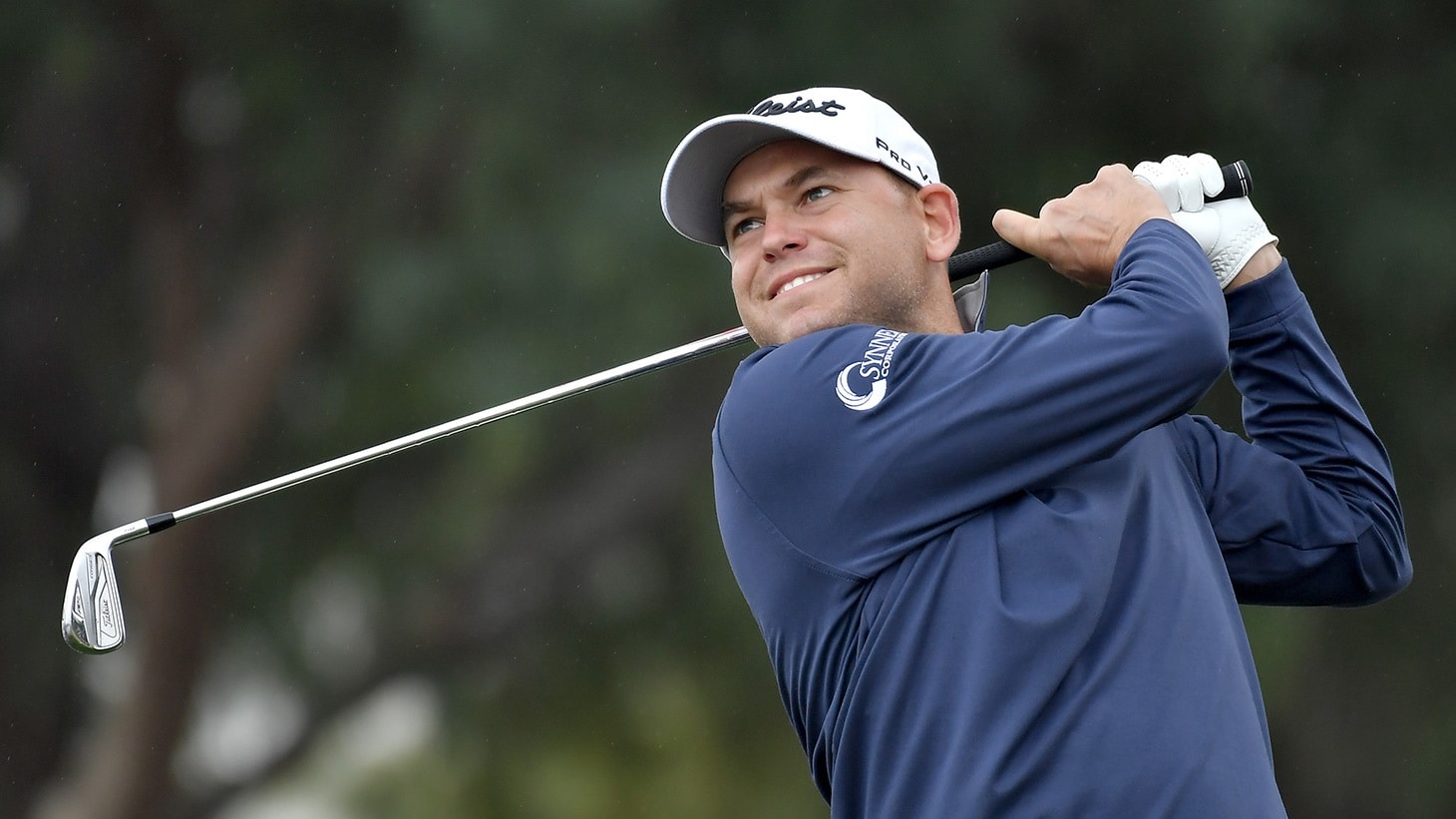 Bill Haas plays an approach shot with his Titleist AP2 iron during action at the 2019 AT&T Byron Nelson