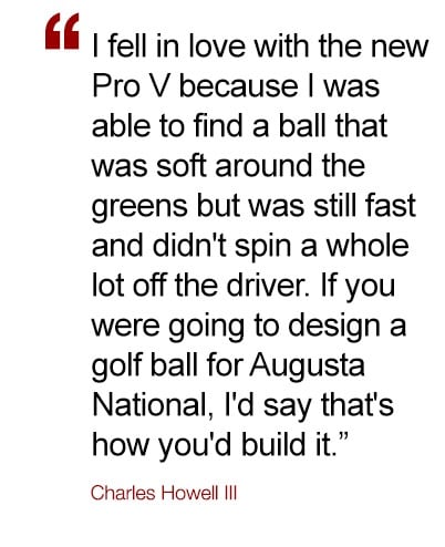 Charles Howell III quote on the performance of his 2019 Pro V1 golf ball